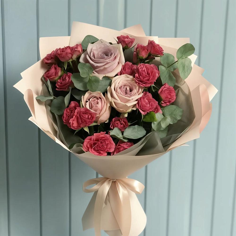 Букет цветов из: Гвоздики и Розы в Безопасном