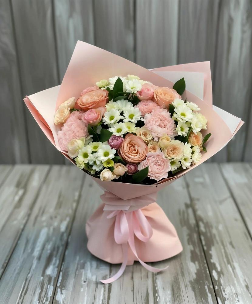 Букет цветов из: Гвоздики, Розы и Хризантемы в Безопасном