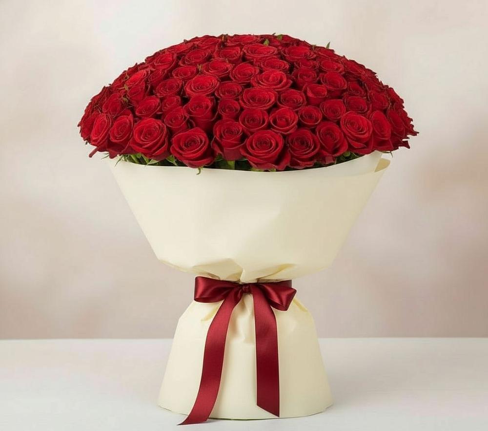 Букет 101 Красная роза Милано в Безопасном