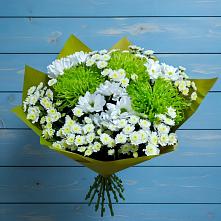 Букет цветов из:  Хризантемы #REPLACE_PRED# Безопасном