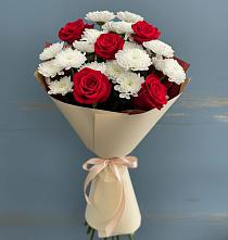 Букет цветов из:  Розы и Хризантемы в Безопасном