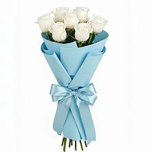 Букет 7 белых роз Проуд #REPLACE_PRED# Безопасном