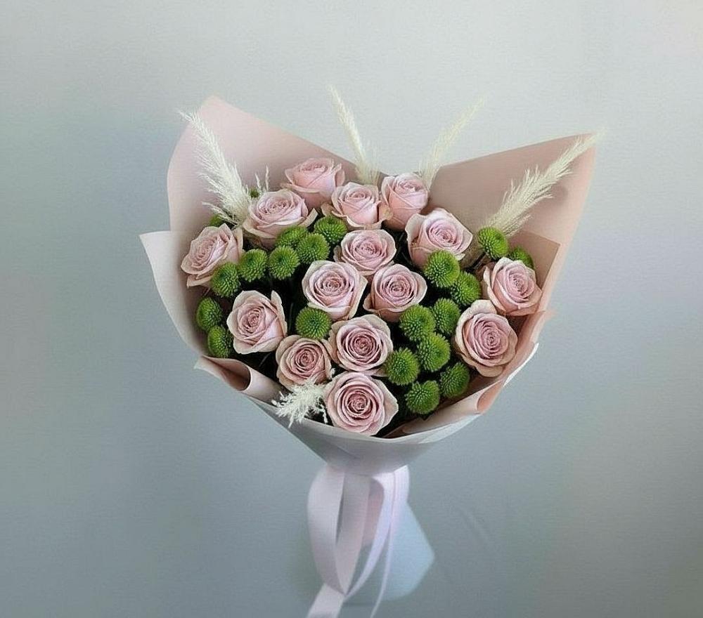 Букет цветов из: Розы и Хризантемы в Безопасном