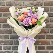 Букет цветов из:  Лизиантусы и Розы в Безопасном