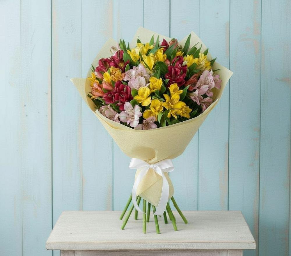 Букет цветов из: Альстромерии в Безопасном