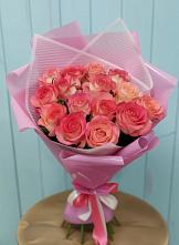 Букет 15 Розовых роз Равель в Безопасном
