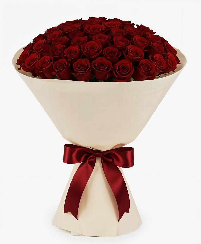 Букет 101 Бордовая роза Блэк Бакарра в Безопасном